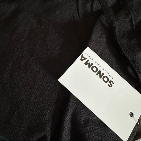 Sonoma Goods For Life Women’s Black Linen-Blend 3/4 Sleeves Midi Dress - NWT - Picture 4 of 4